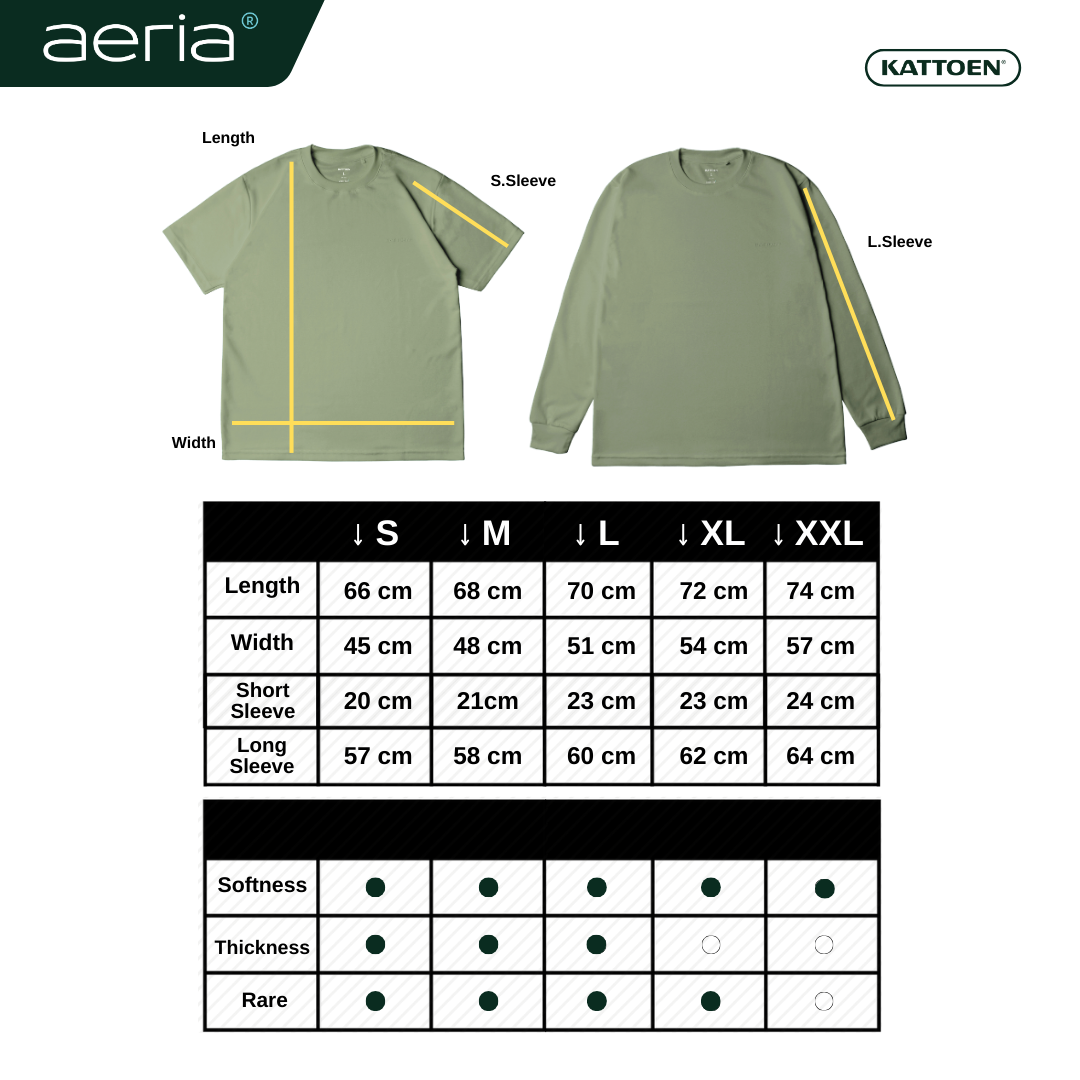 Kattoen - Aeria TShirt Sage Green 185 Gsm