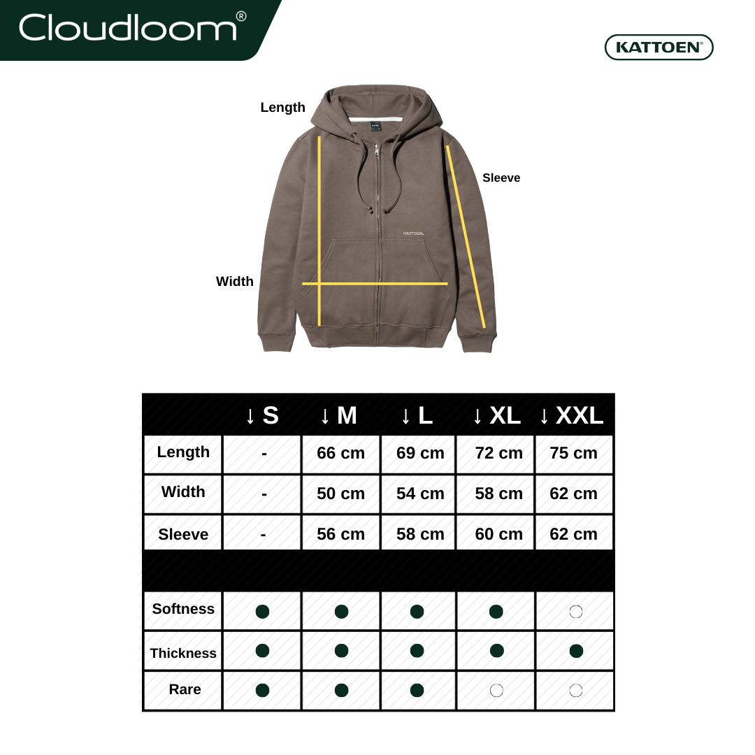 Kattoen - Cloudloom Jaket Jumper Hoodie Polos Chestnut Brown - Coklat Chestnut Tua 290 Gsm