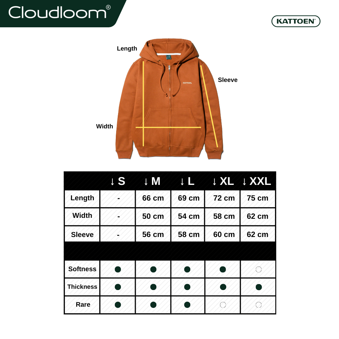 Kattoen - Cloudloom Jacket Jumper Hoodie Polos Terracotta Brown - Coklat Tua 280 Gsm