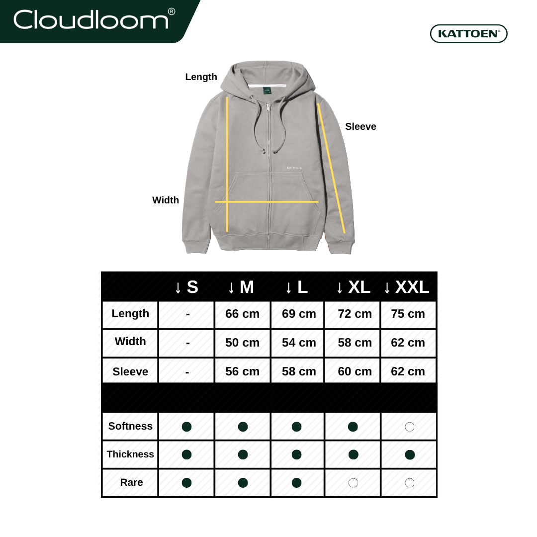 Kattoen - Cloudloom Jaket Jumper Hoodie Polos Peanut Brown - Coklat Muda 270 Gsm