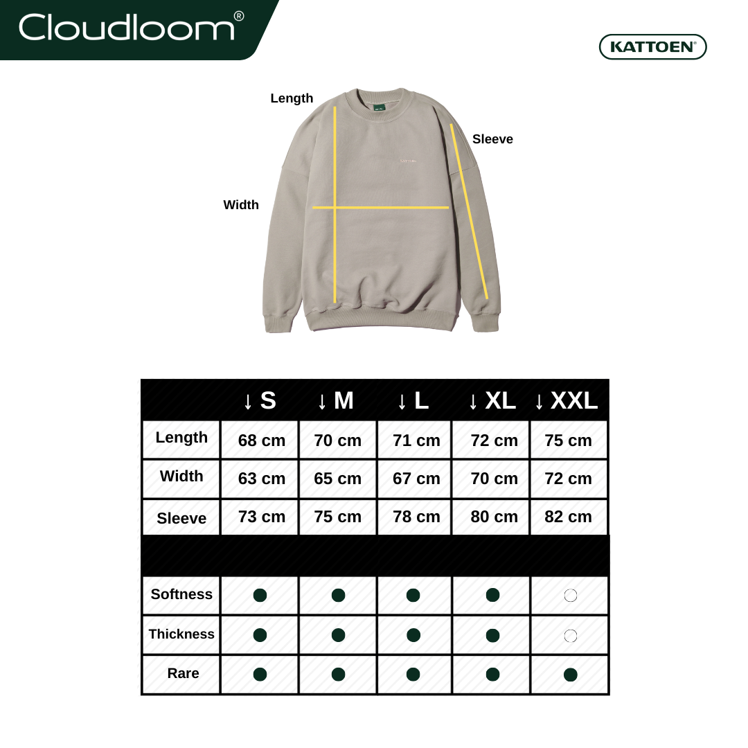 Kattoen - Cloudloom Crewneck Sweater Peanut Brown - Coklat Muda 280 Gsm