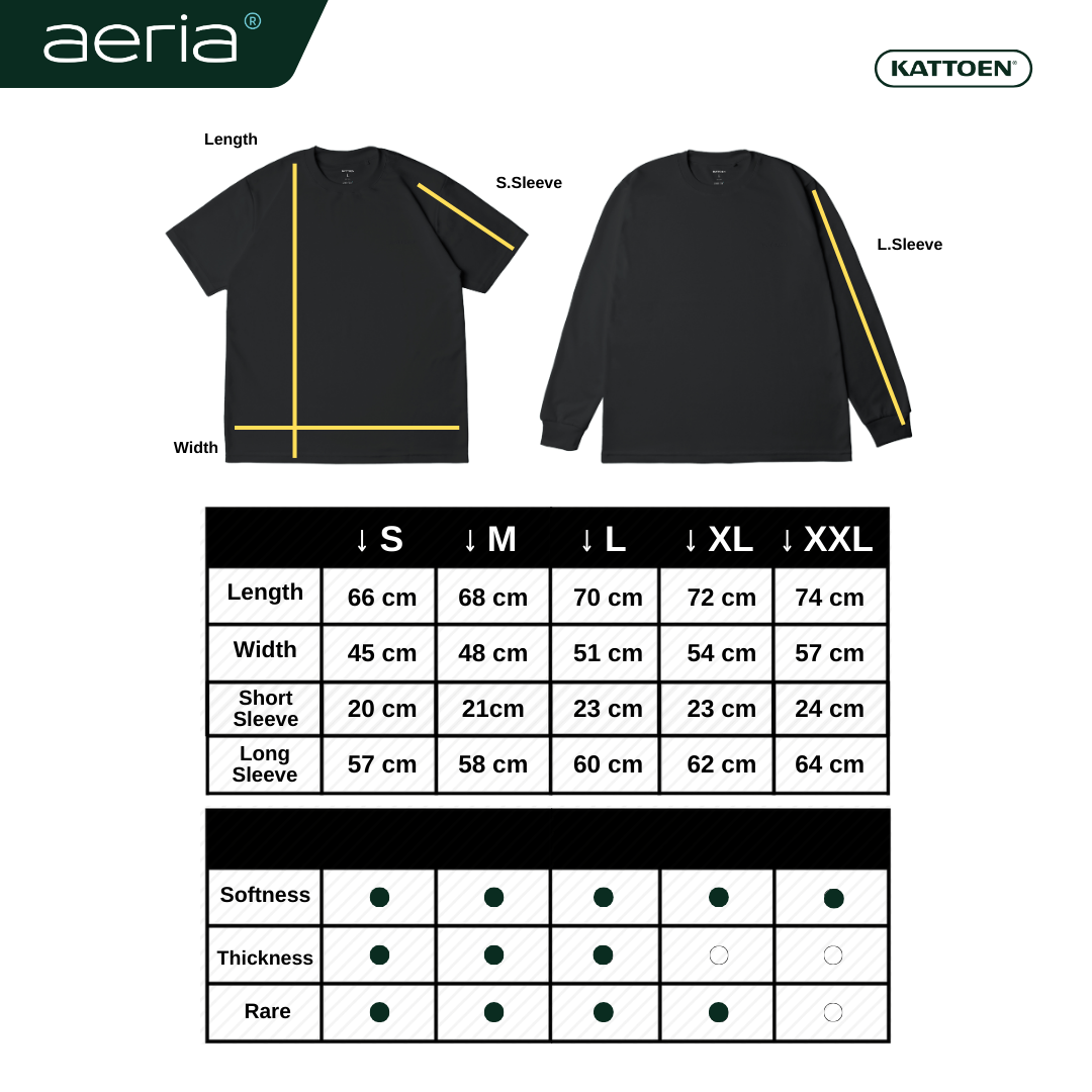 Kattoen - Aeria T-Shirt Dark Grey 185gsm