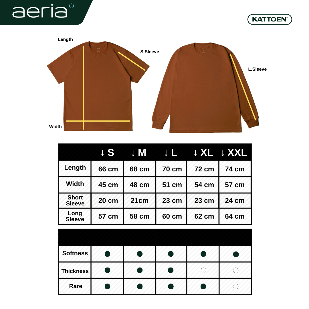 Kattoen - Aeria Tshirt Terracota 185 Gsm