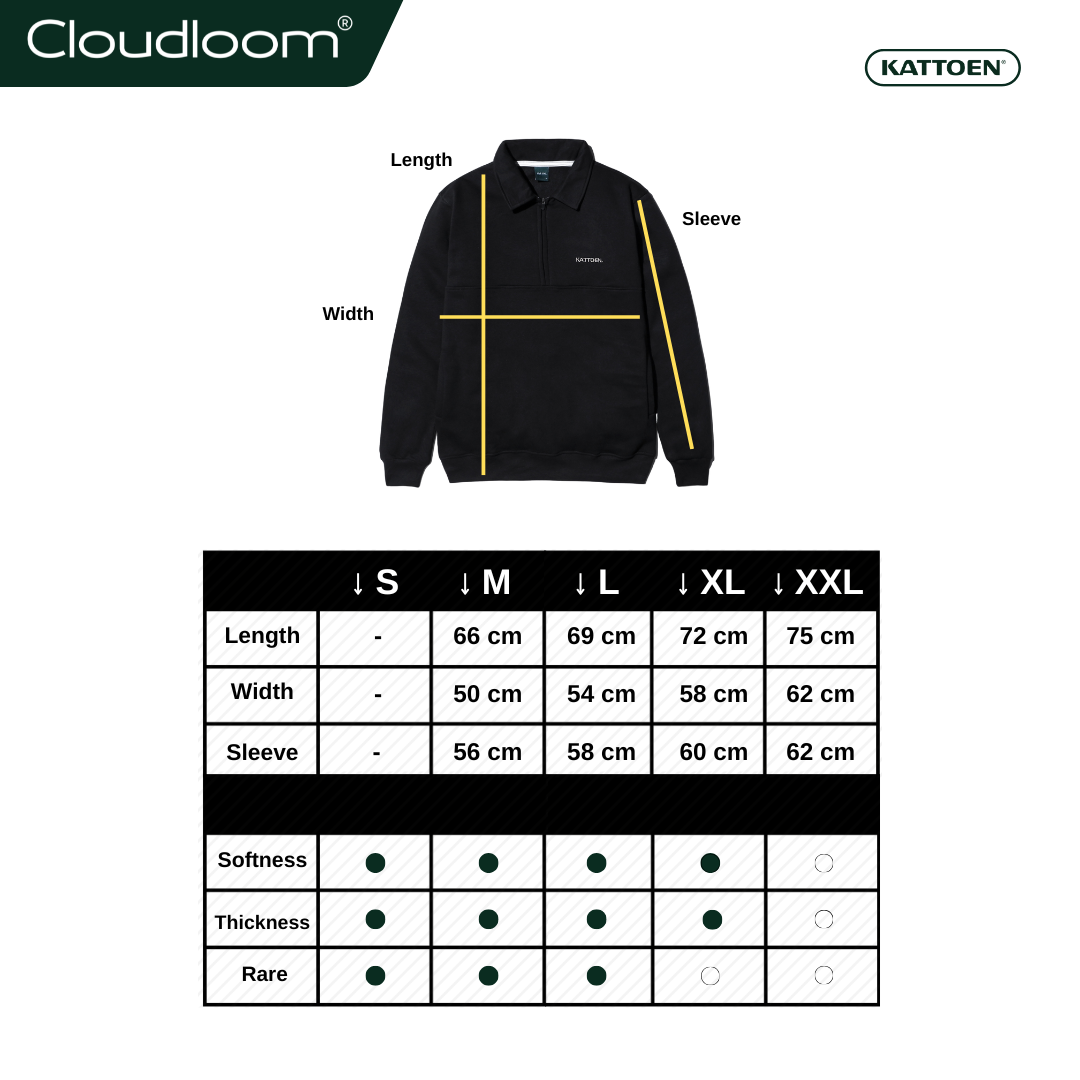 Kattoen - Cloudloom Half Zipper Series I 290 Gsm
