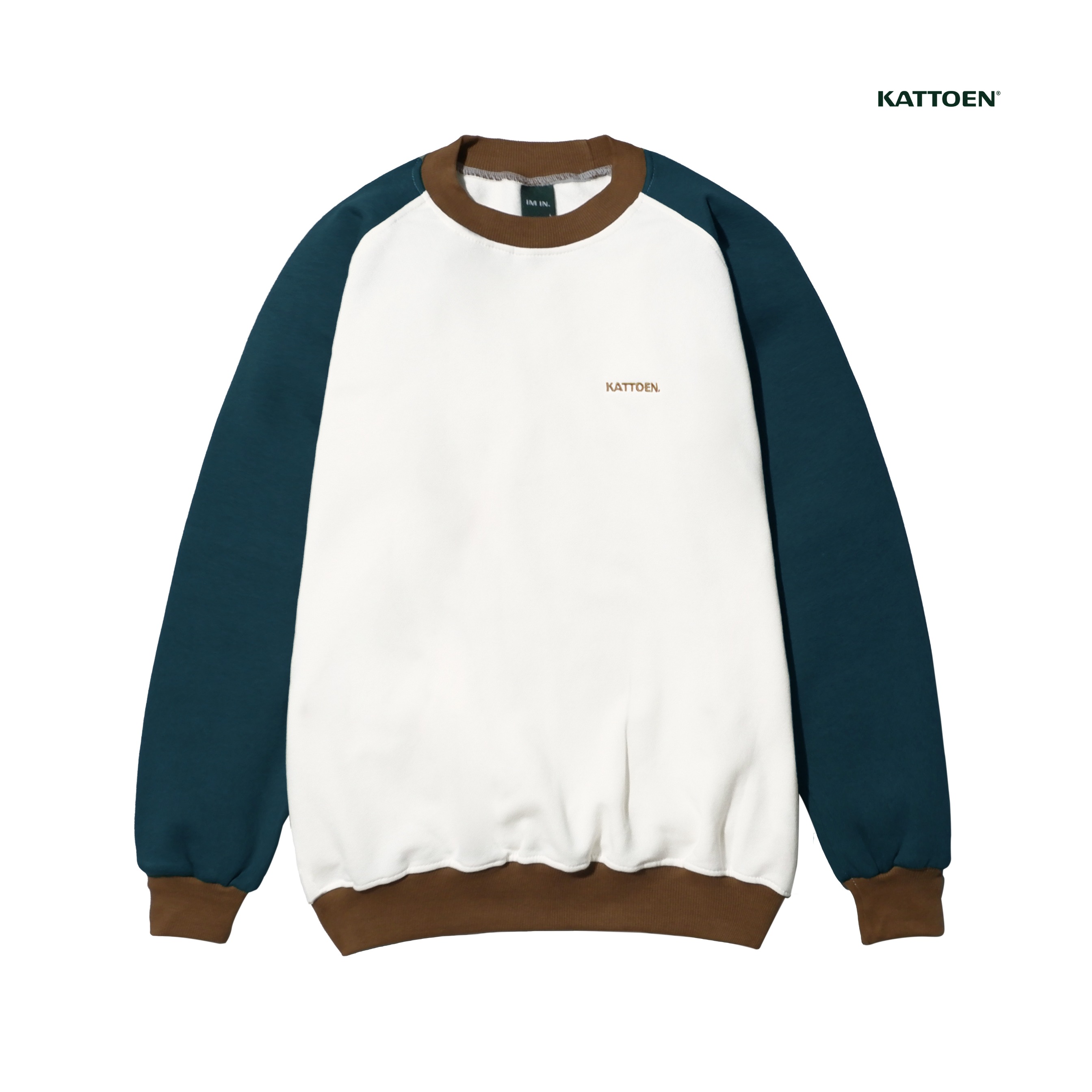 Kattoen - Cloudloom Crewneck Sweater Twotone Pine Cone 270 Gsm