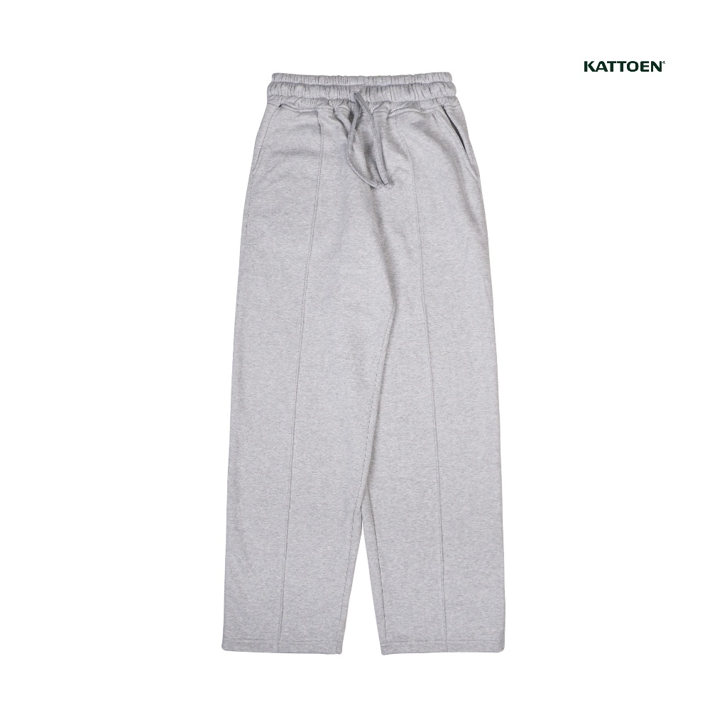 Kattoen - Cloudloom Fleece Baggy Pants Celana Panjang Loose Grey Misty 280 Gsm