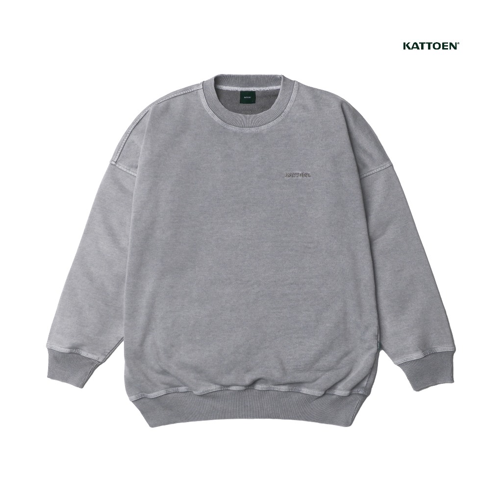 Kattoen - Cloudloom Washed Crewneck Sweater Oversize Polos Series 280 Gsm