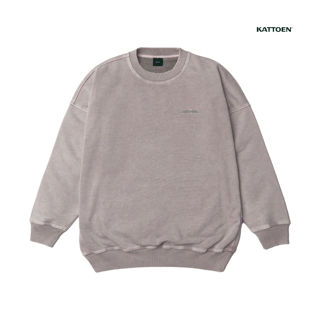 Kattoen - Cloudloom Washed Crewneck Sweater Oversize Polos Series 280 Gsm