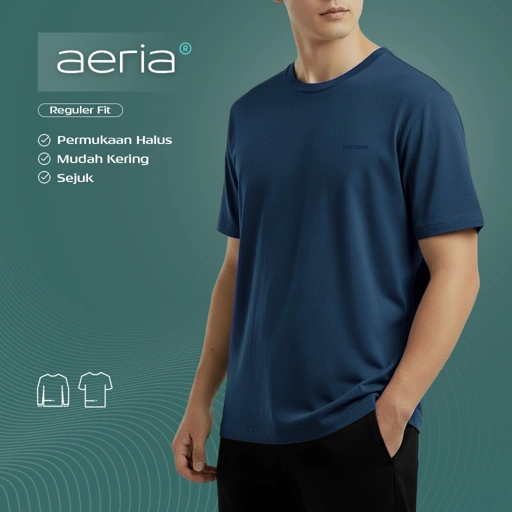Image of Kattoen - Aeria T-Shirt Cobalt 185gsm