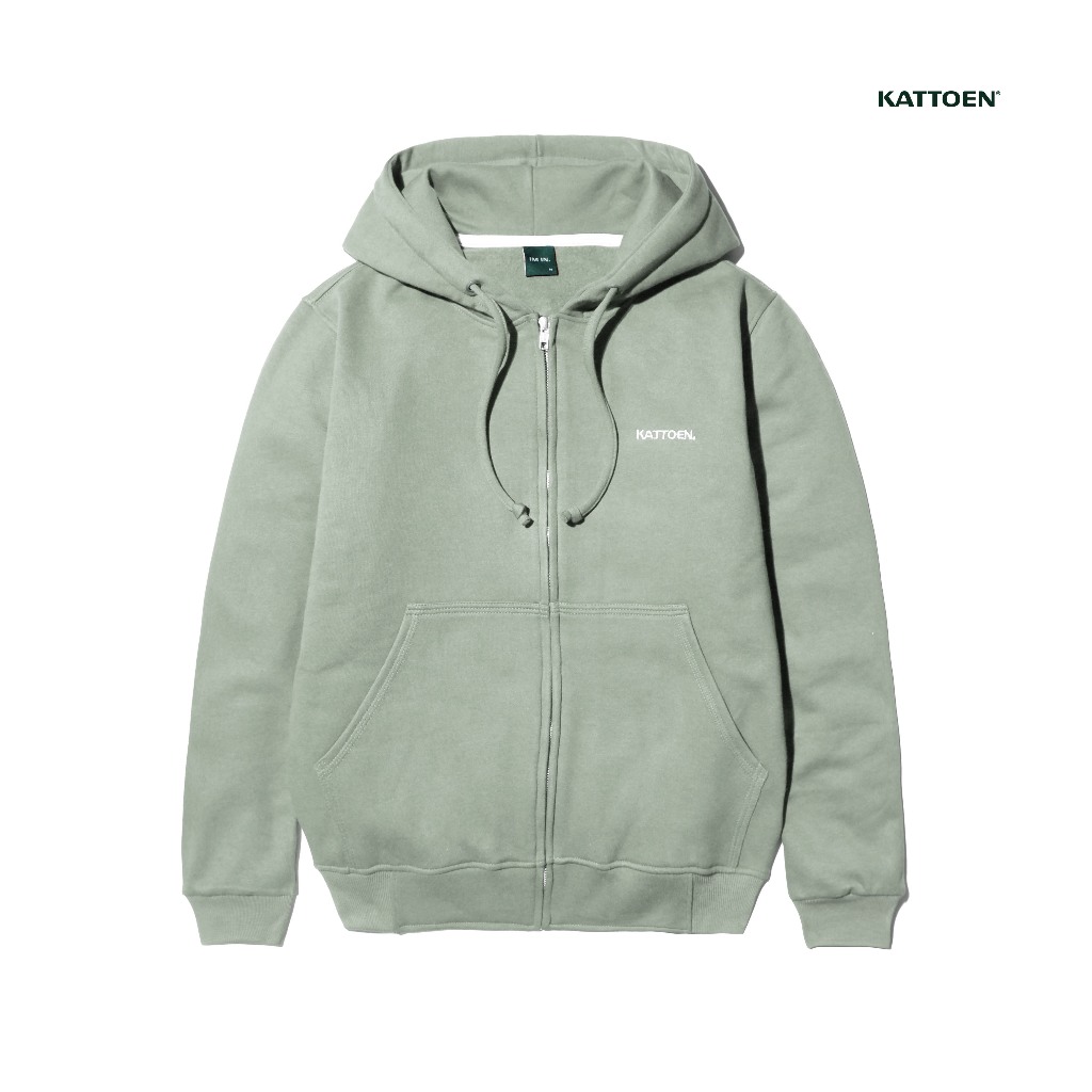 Kattoen - Cloudloom Jacket Jumper Hoodie Polos Light Sage Green - Hijau Muda 280 Gsm