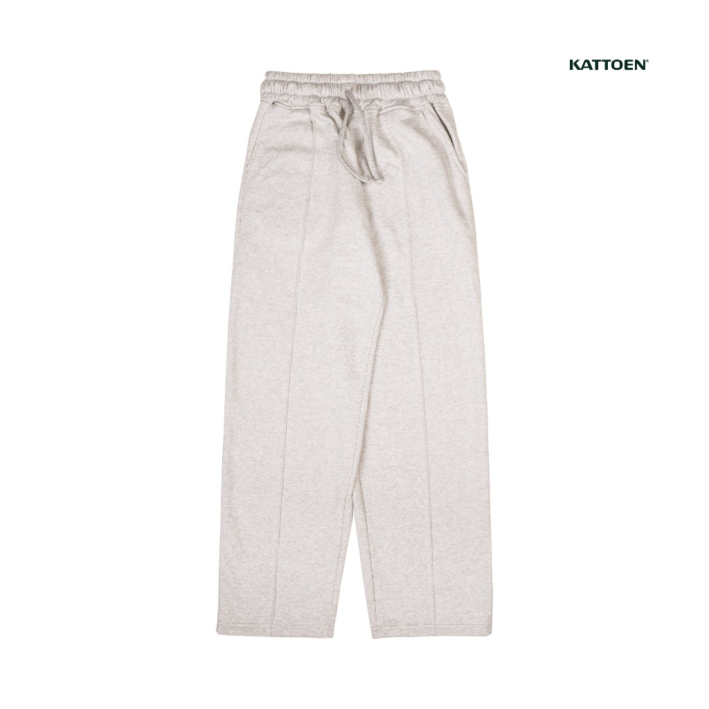 Kattoen - Cloudloom Fleece Baggy Pants Celana Panjang Loose Oatmilk Misty 280 Gsm