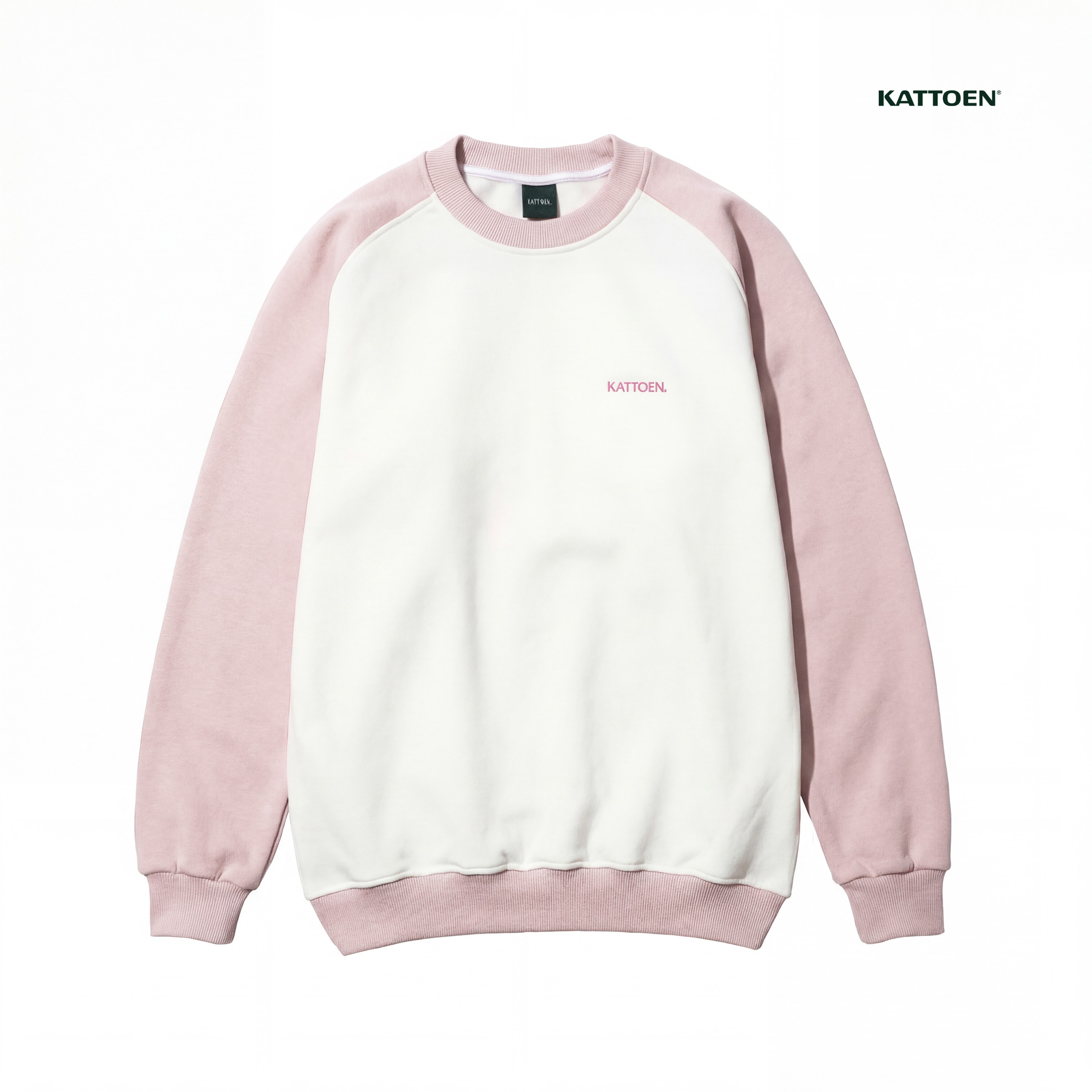 Kattoen - Crewneck Cloudloom Sweater Twotone Primrose cone 270 Gsm