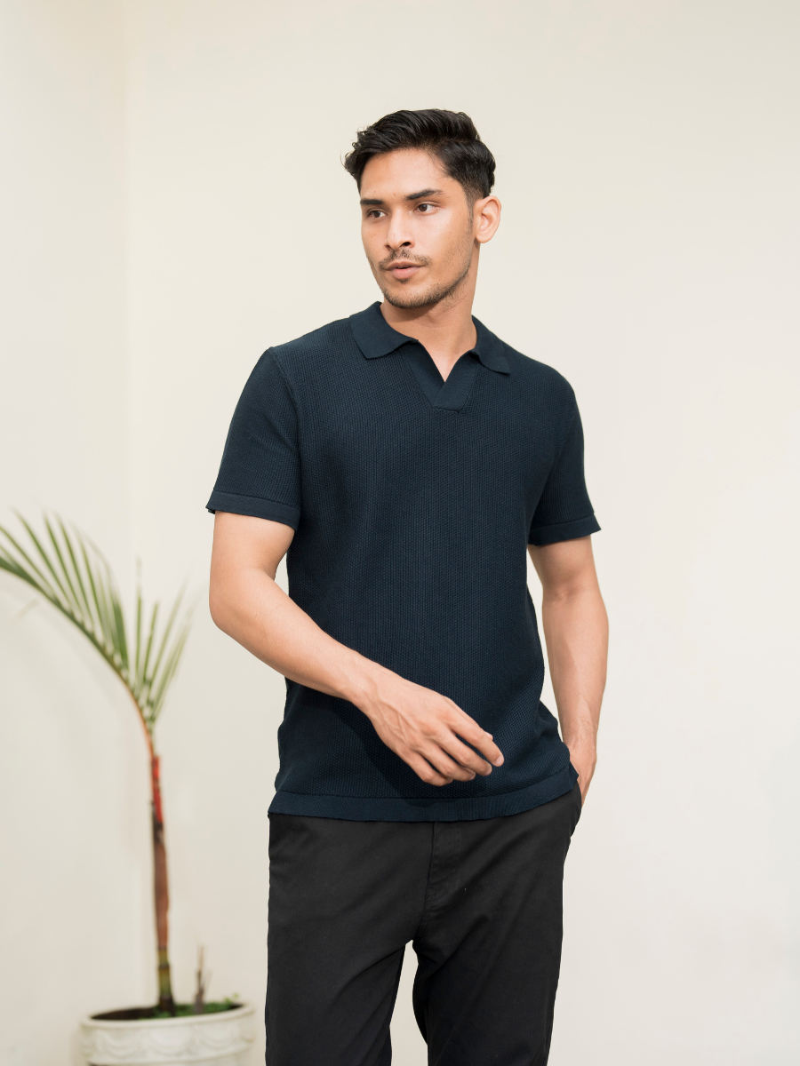 Tweltree Brusel Polo Shirt Dark Navy Blue
