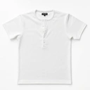 TWELTREE Muscle Fit Rib Henley Short Sleeve White - Kaos Henley Rib Slim Fit Lengan Pendek Pria Putih
