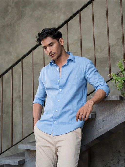 Tweltree Trukey Linen Long Shirt Off White | Sejuk dan bertekstur