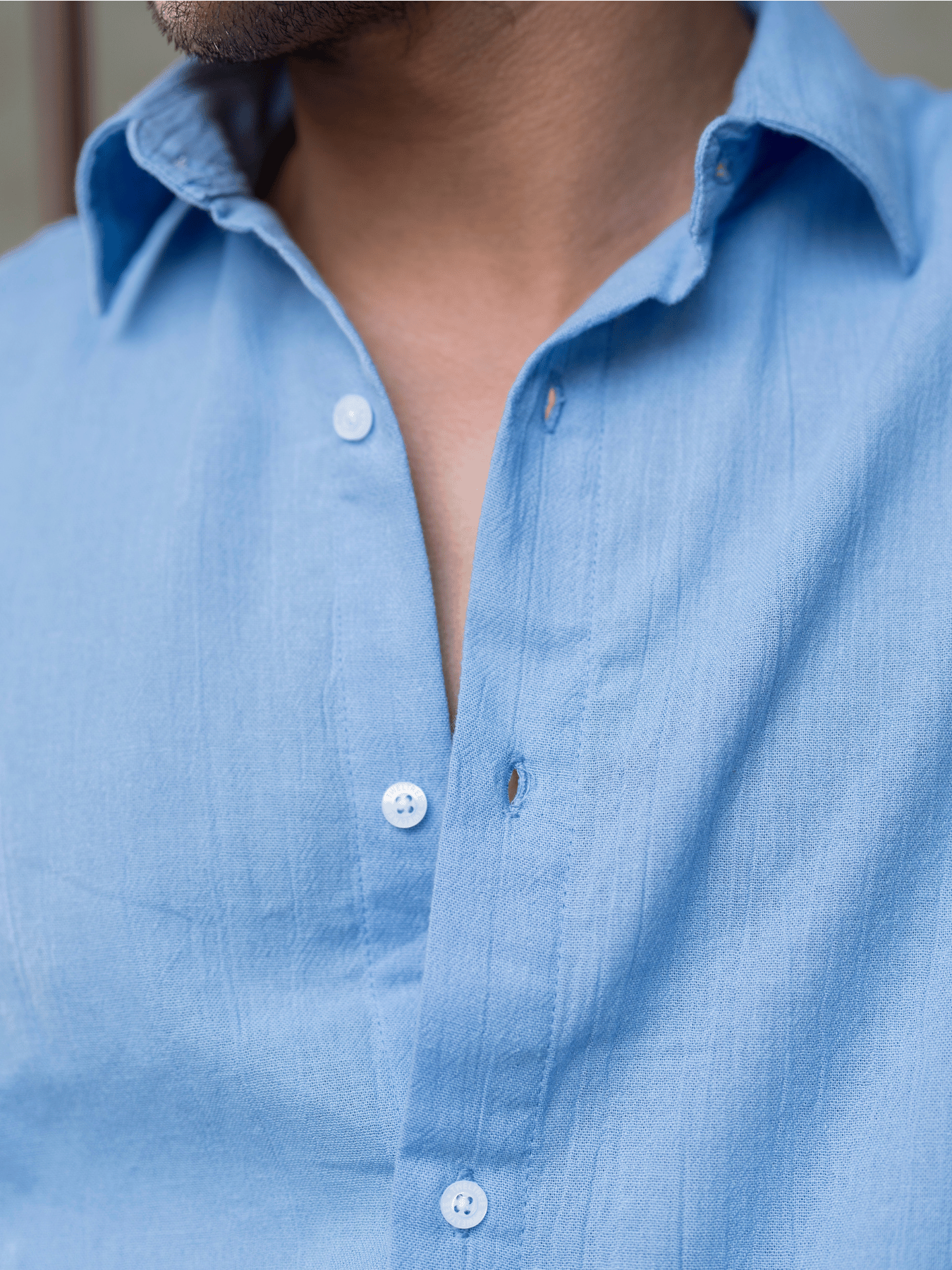 Tweltree Trukey Linen Long Shirt Off White | Sejuk dan bertekstur