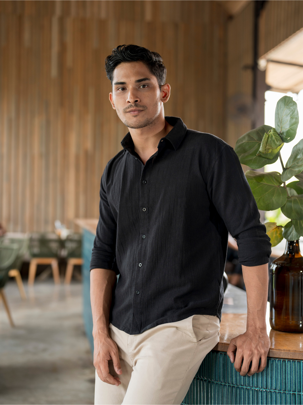 Tweltree Trukey Linen Long Shirt Black