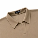 TWELTREE Oversize Boxy Fit Double Pique Polo Shirt Khaki