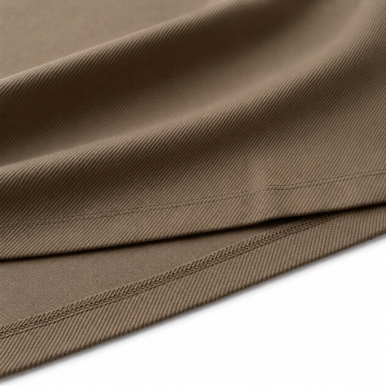 TWELTREE Oversize Boxy Fit Double Pique Polo Shirt Khaki