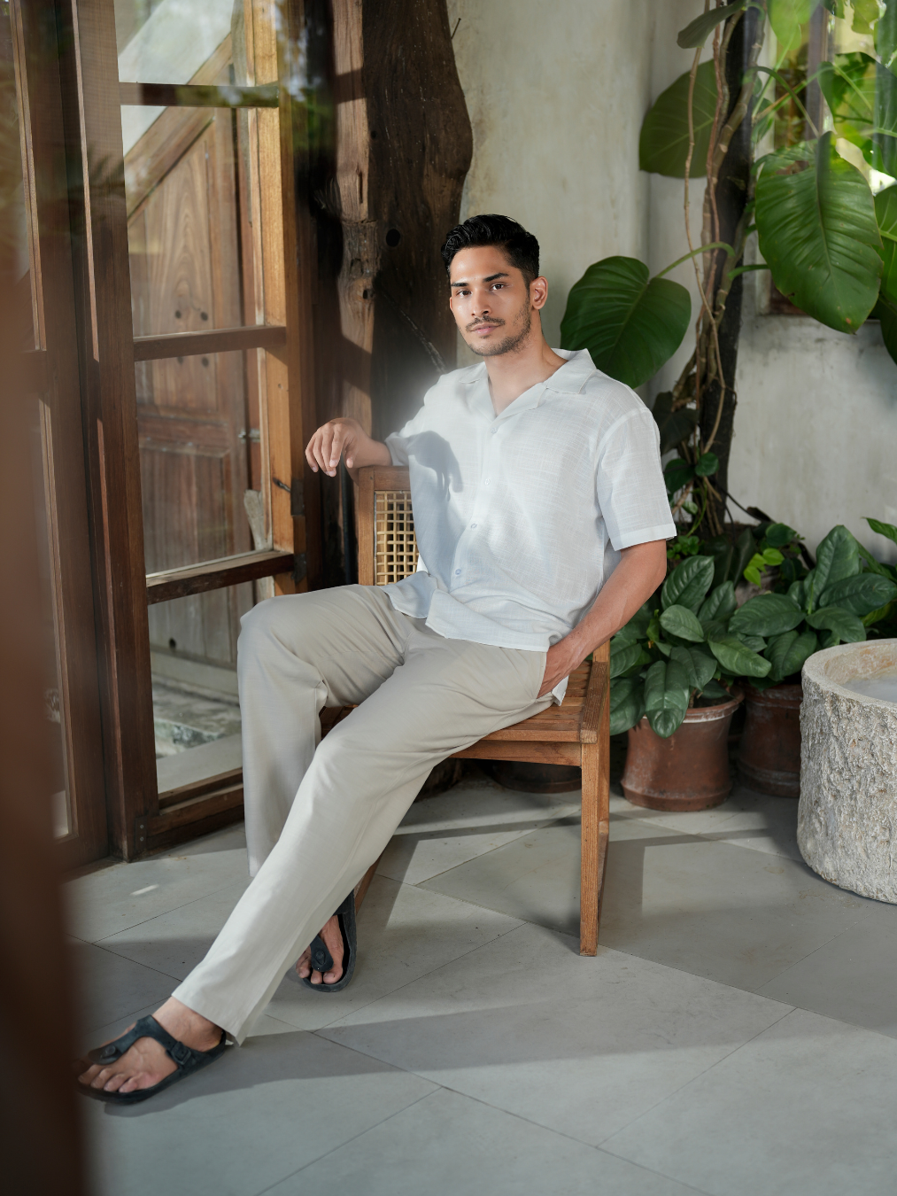 Tweltree Benvi Linen Trousers Black - Celana Panjang Pria Linen Premium Casual Semi Formal Relax Pants Hitam