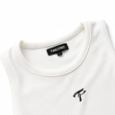 Slim Fit Waffle Knit Tank Top White