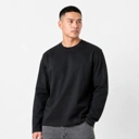 Boxy Oversize Heavyweight Cotton TCool Long Sleeve Tee 16s 250gsm Black