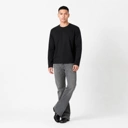 Boxy Oversize Heavyweight Cotton TCool Long Sleeve Tee 16s 250gsm Black
