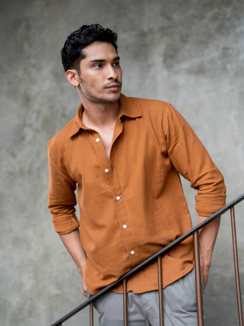 Tweltree Trukey Linen Long Shirt Ginger