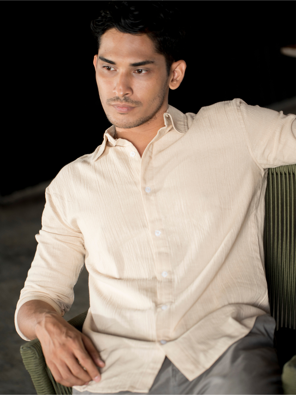 Tweltree Trukey Linen Long Shirt Cream