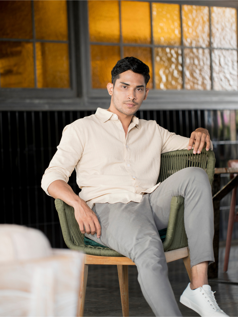 Tweltree Trukey Linen Long Shirt Cream