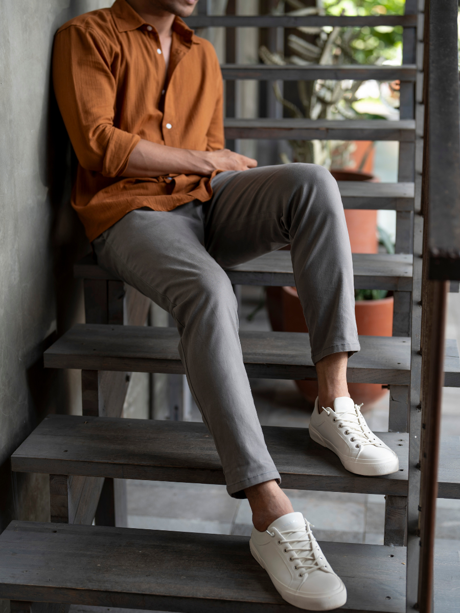 Tweltree Pedera Chino Ankle Pants Grey