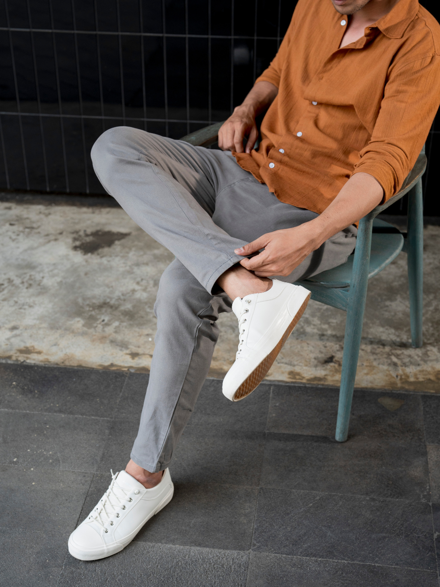 Tweltree Pedera Chino Ankle Pants Grey