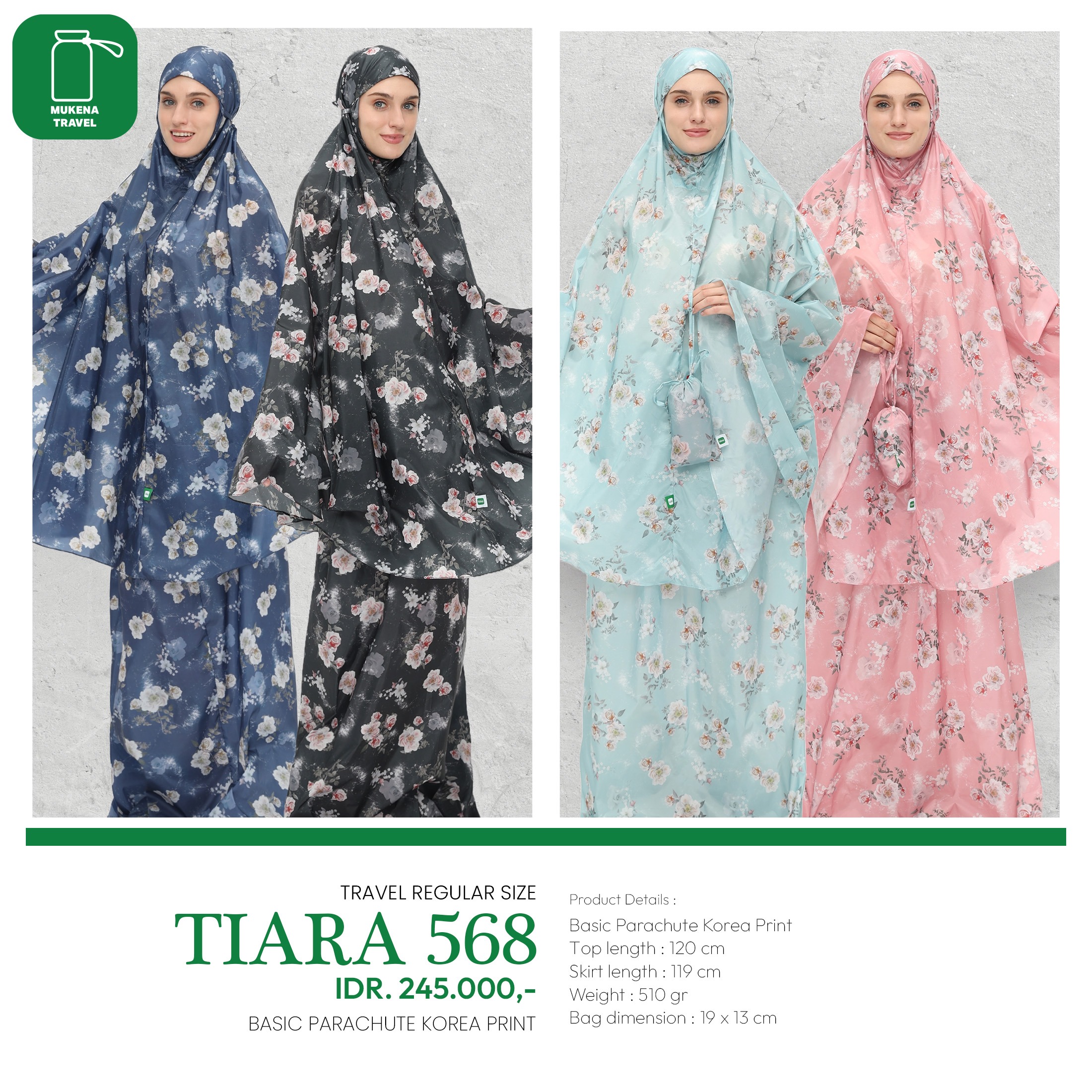 Tatuis Mukena Tiara 568 Travelling Dewasa Reguler