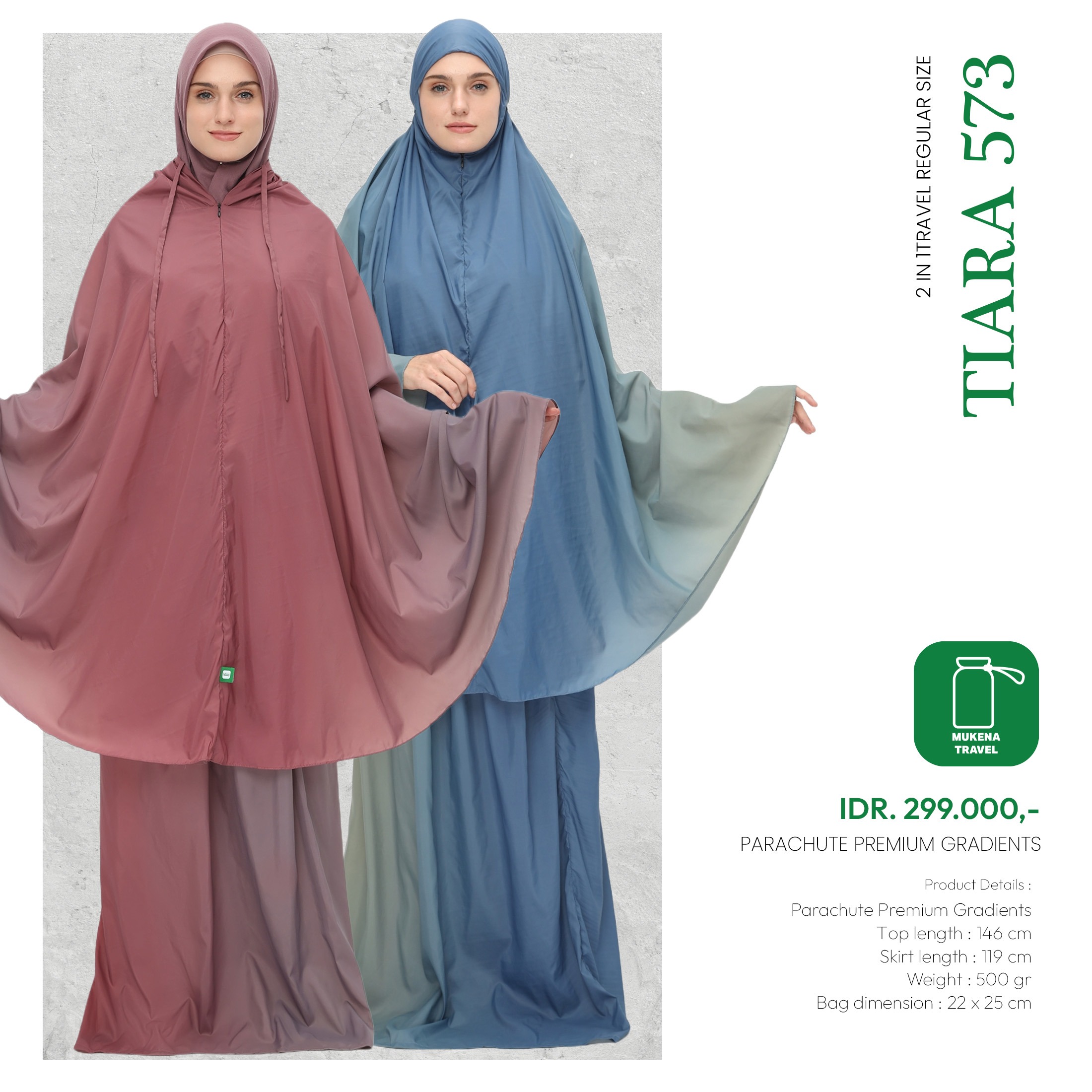 Tatuis Mukena Tiara 573 Travelling 2in1 Dewasa Reguler
