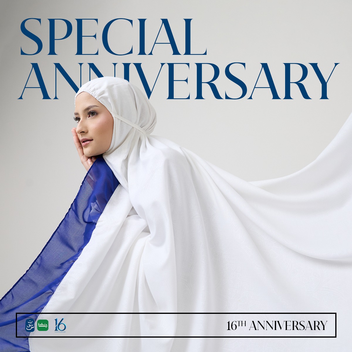 Tatuis Mukena Special Anniversary 16th Dewasa Reguler Broken White Rayon Embossed