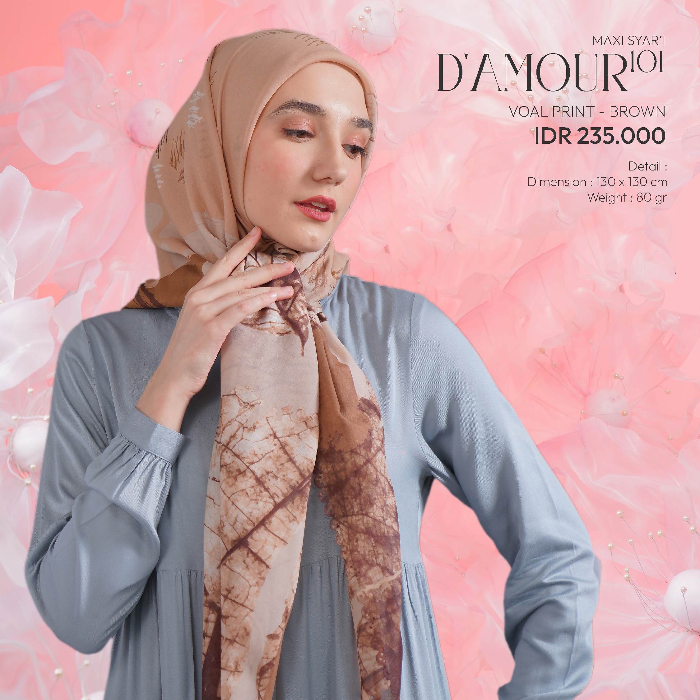 Tatuis Square Hijab Damour 101 Maxy