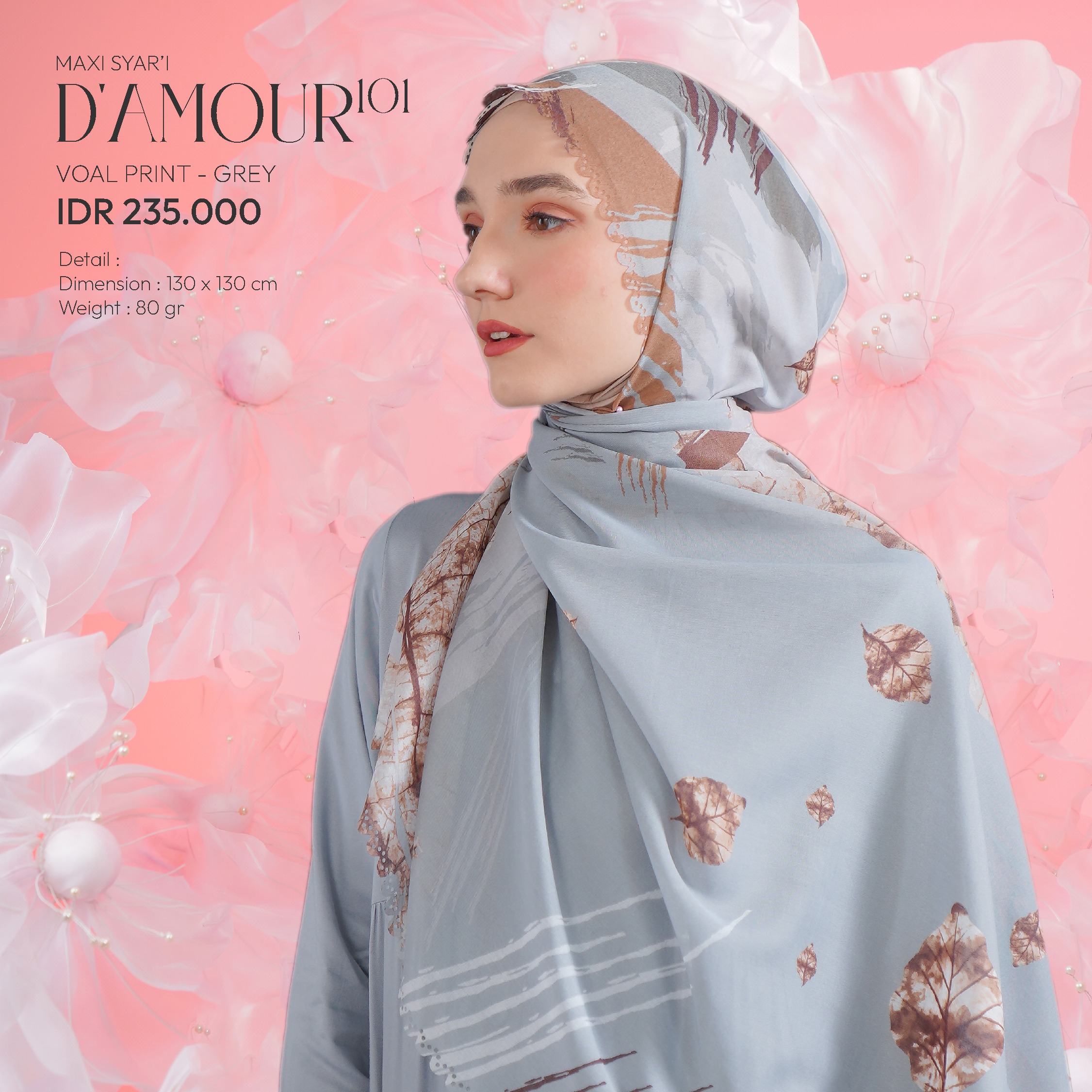 Tatuis Square Hijab Damour 101 Maxy