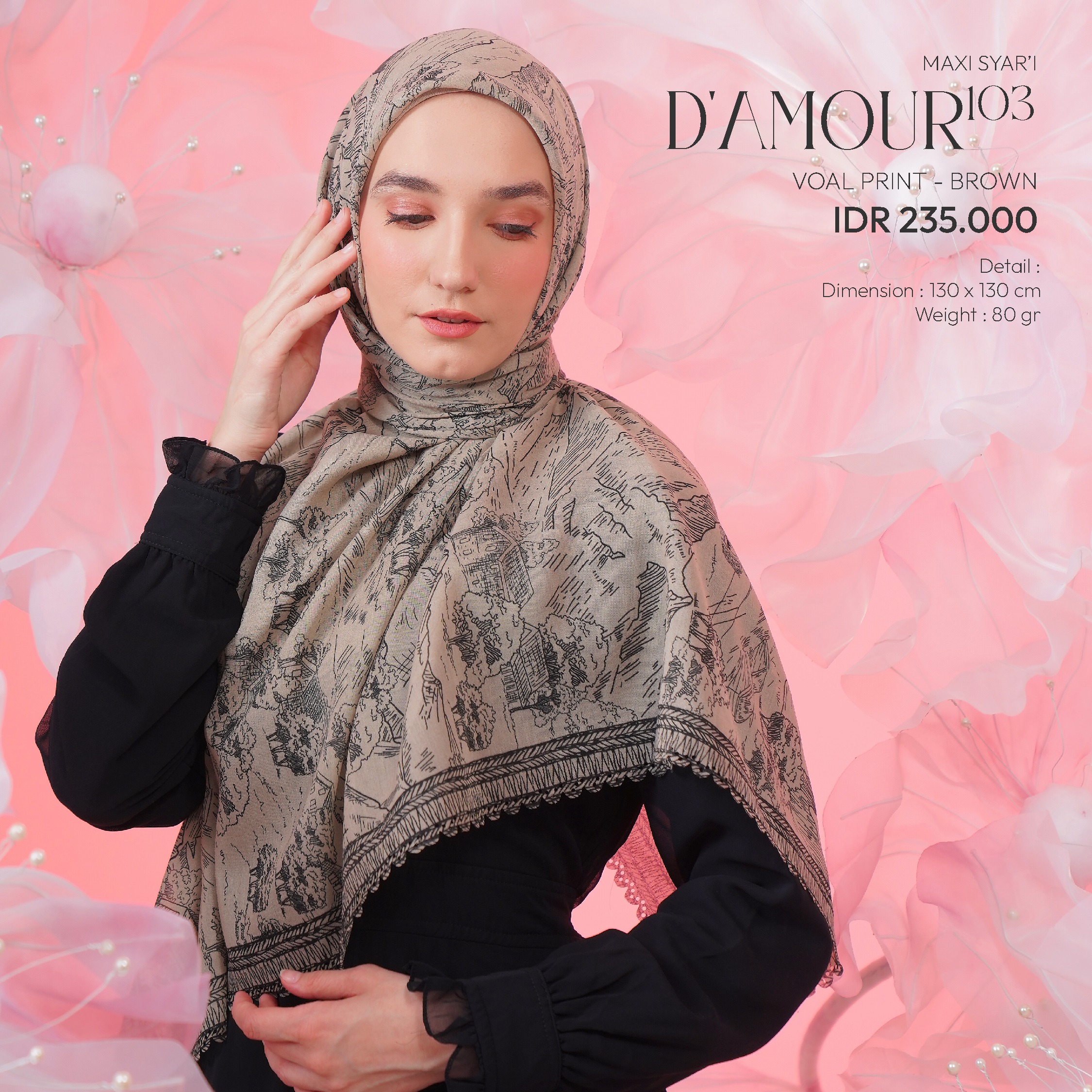 Tatuis Square Hijab Damour 103 Maxy