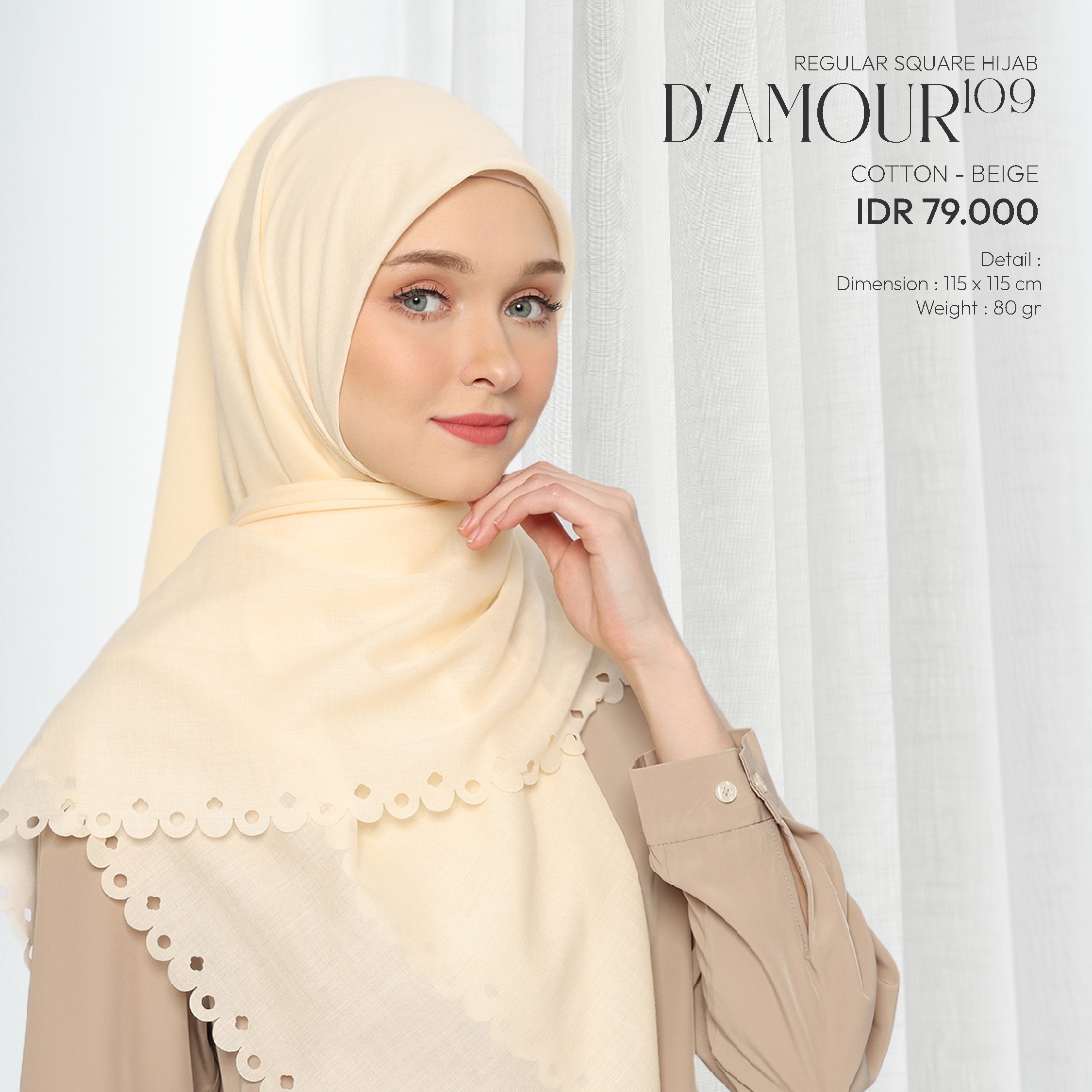 Tatuis Square Hijab Damour 109 Reguler
