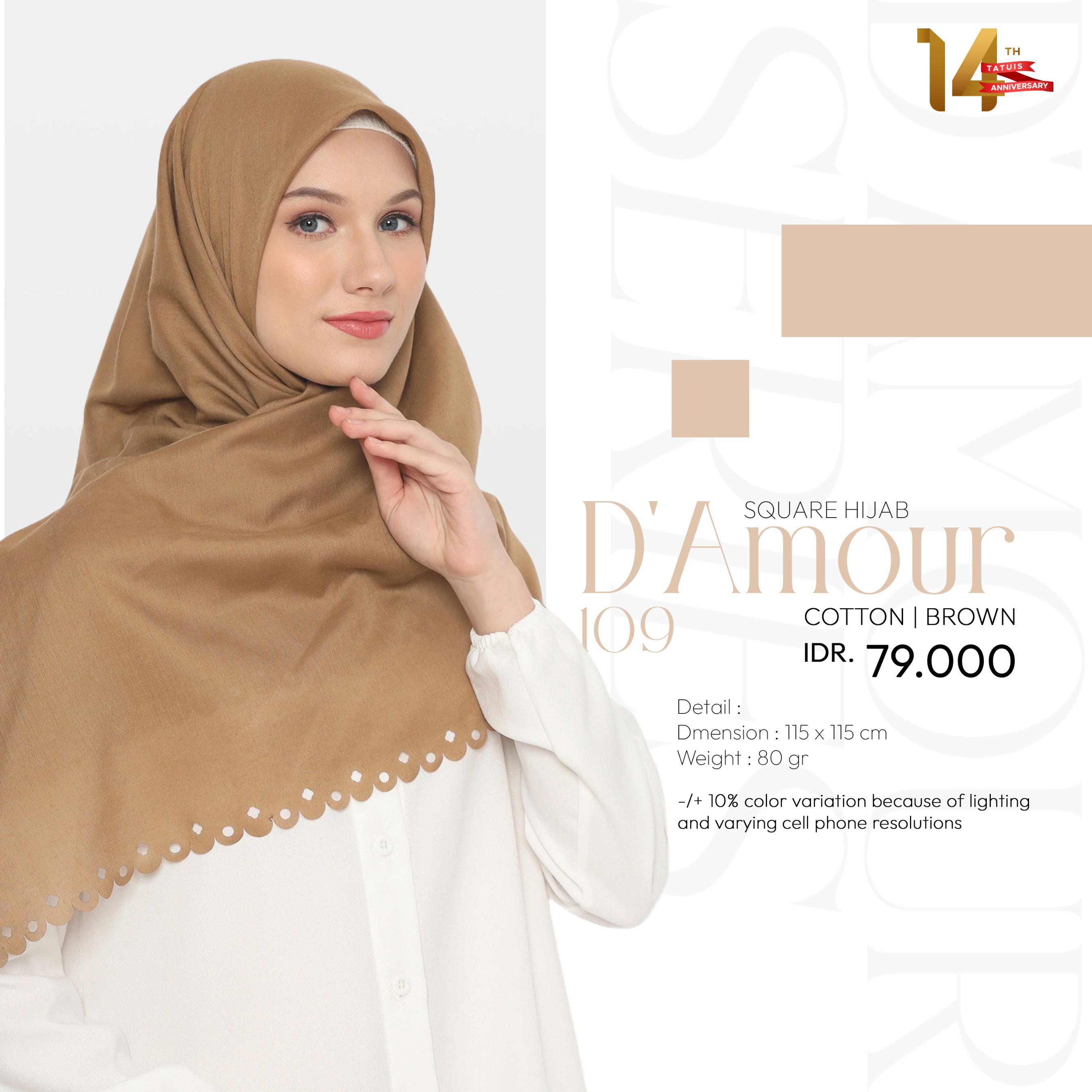 Tatuis Square Hijab Damour 109 Reguler