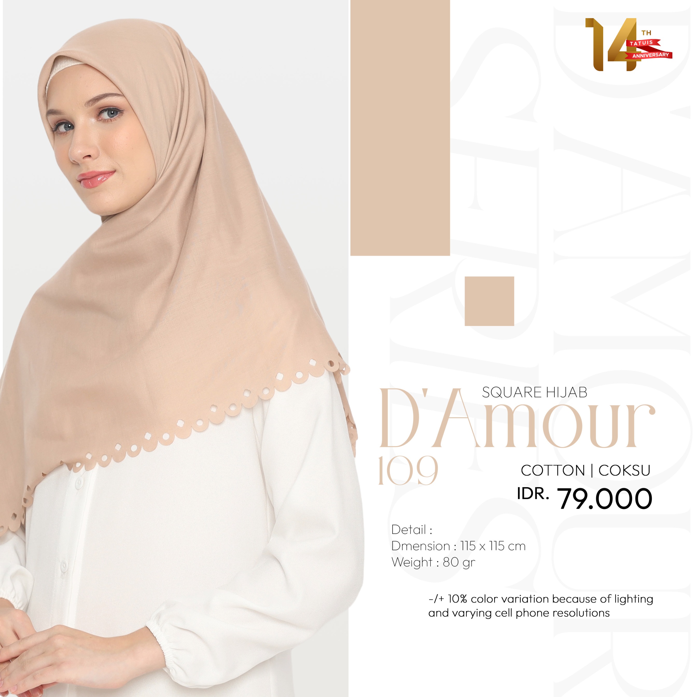 Tatuis Square Hijab Damour 109 Reguler