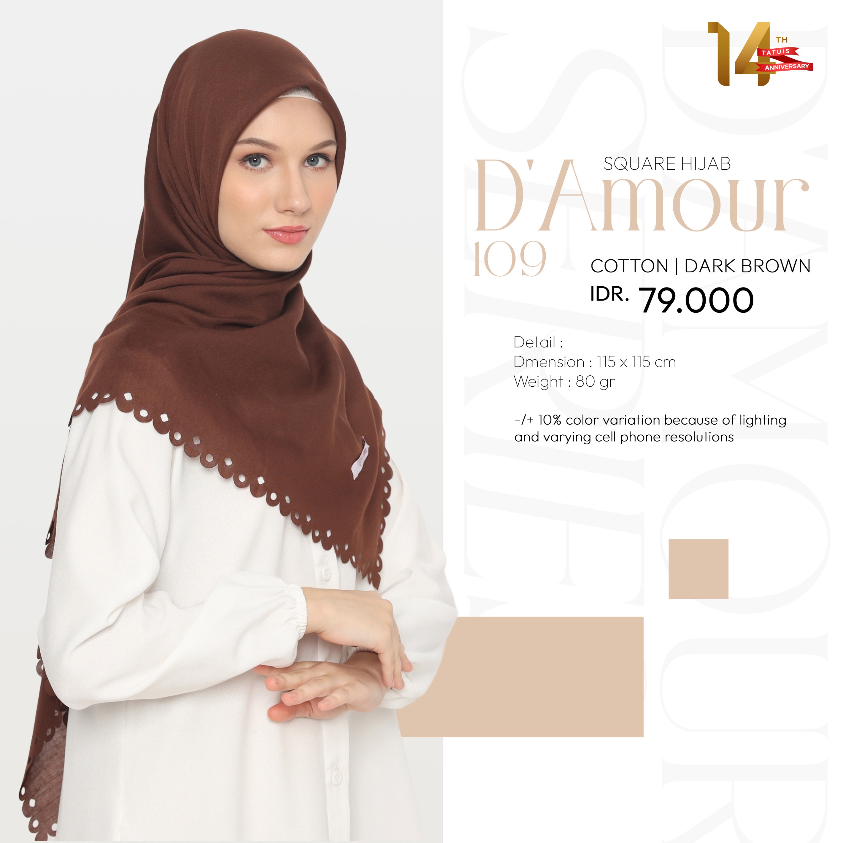 Tatuis Square Hijab Damour 109 Reguler