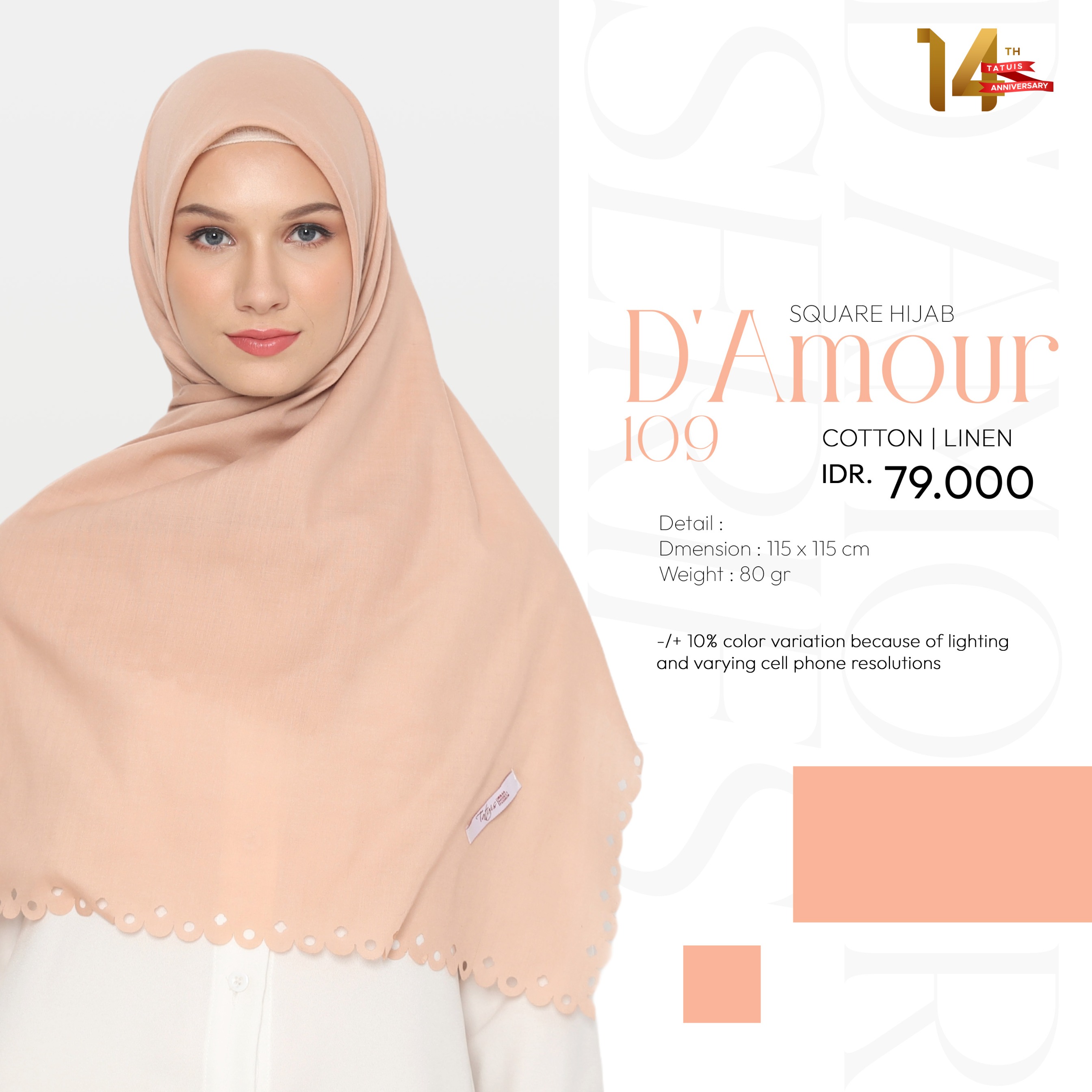 Tatuis Square Hijab Damour 109 Reguler