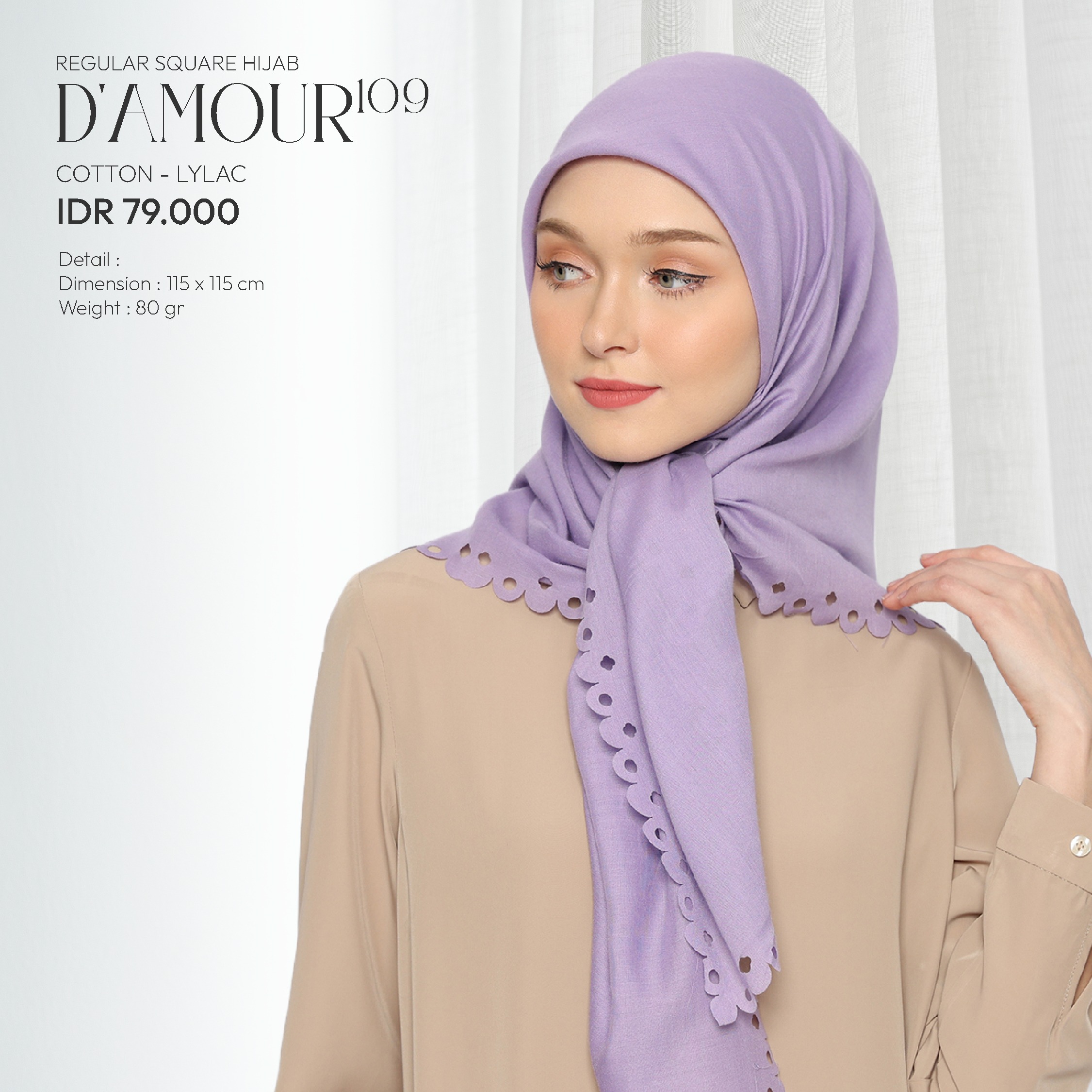 Tatuis Square Hijab Damour 109 Reguler