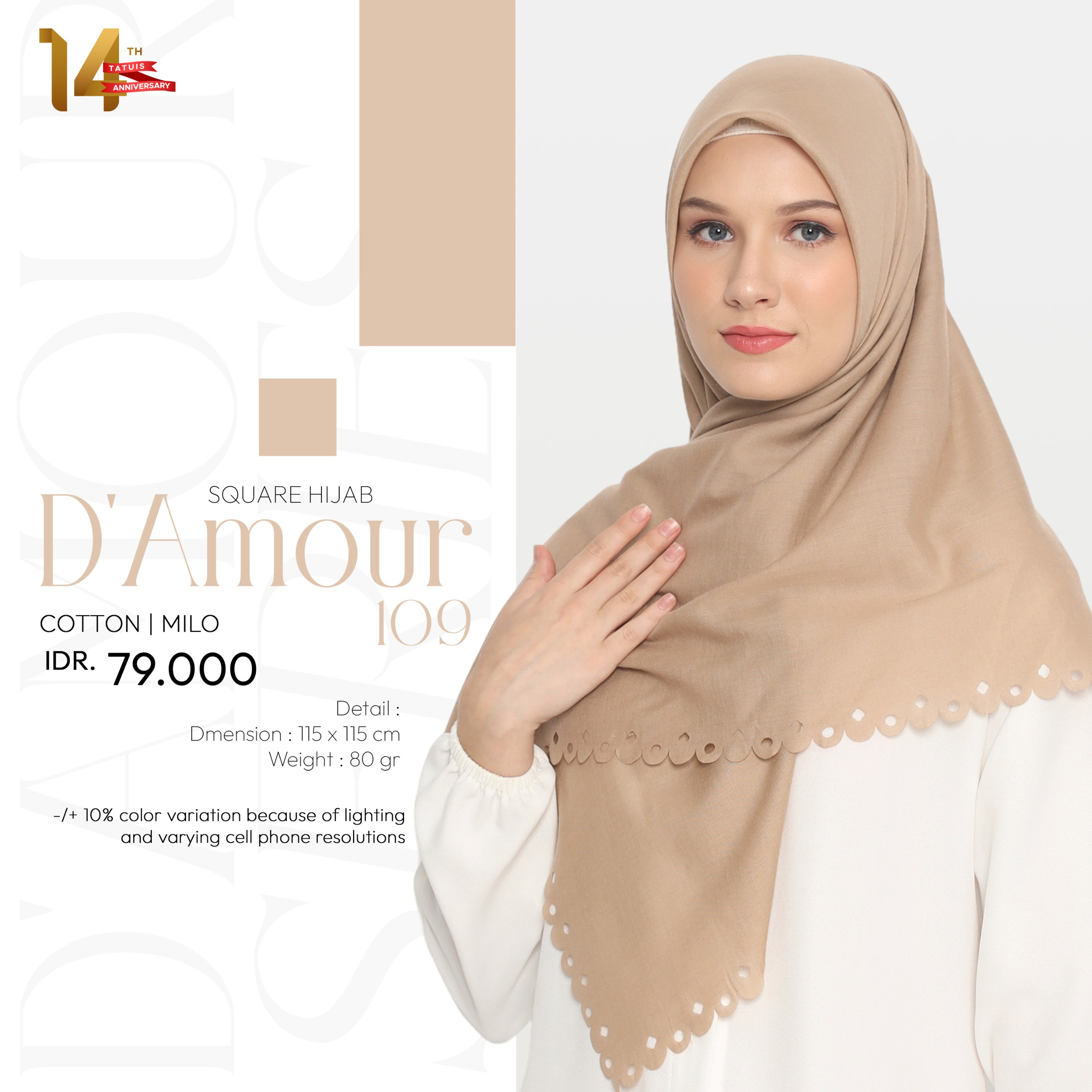 Tatuis Square Hijab Damour 109 Reguler