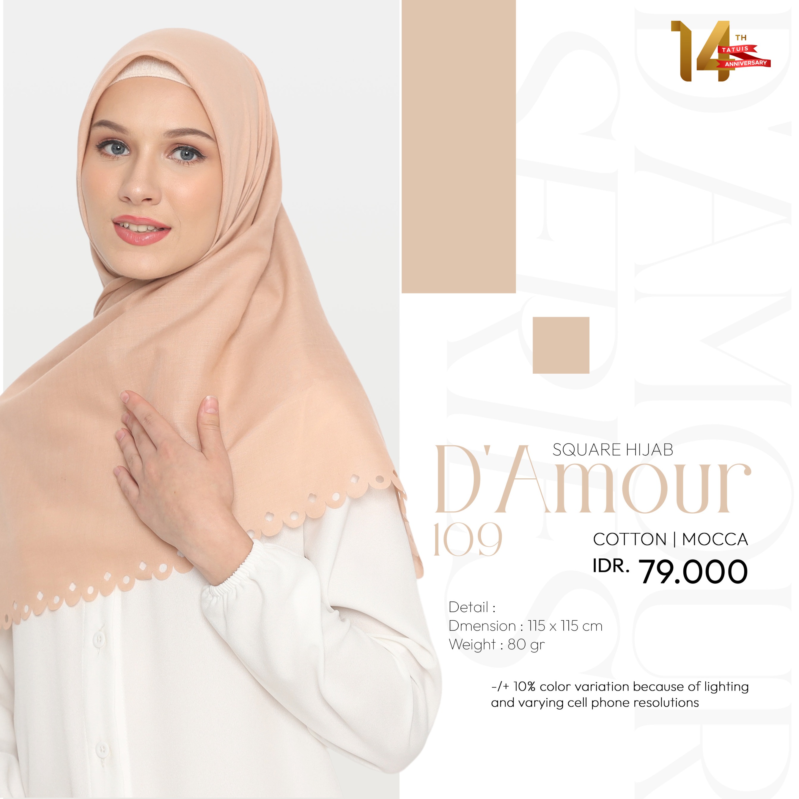Tatuis Square Hijab Damour 109 Reguler