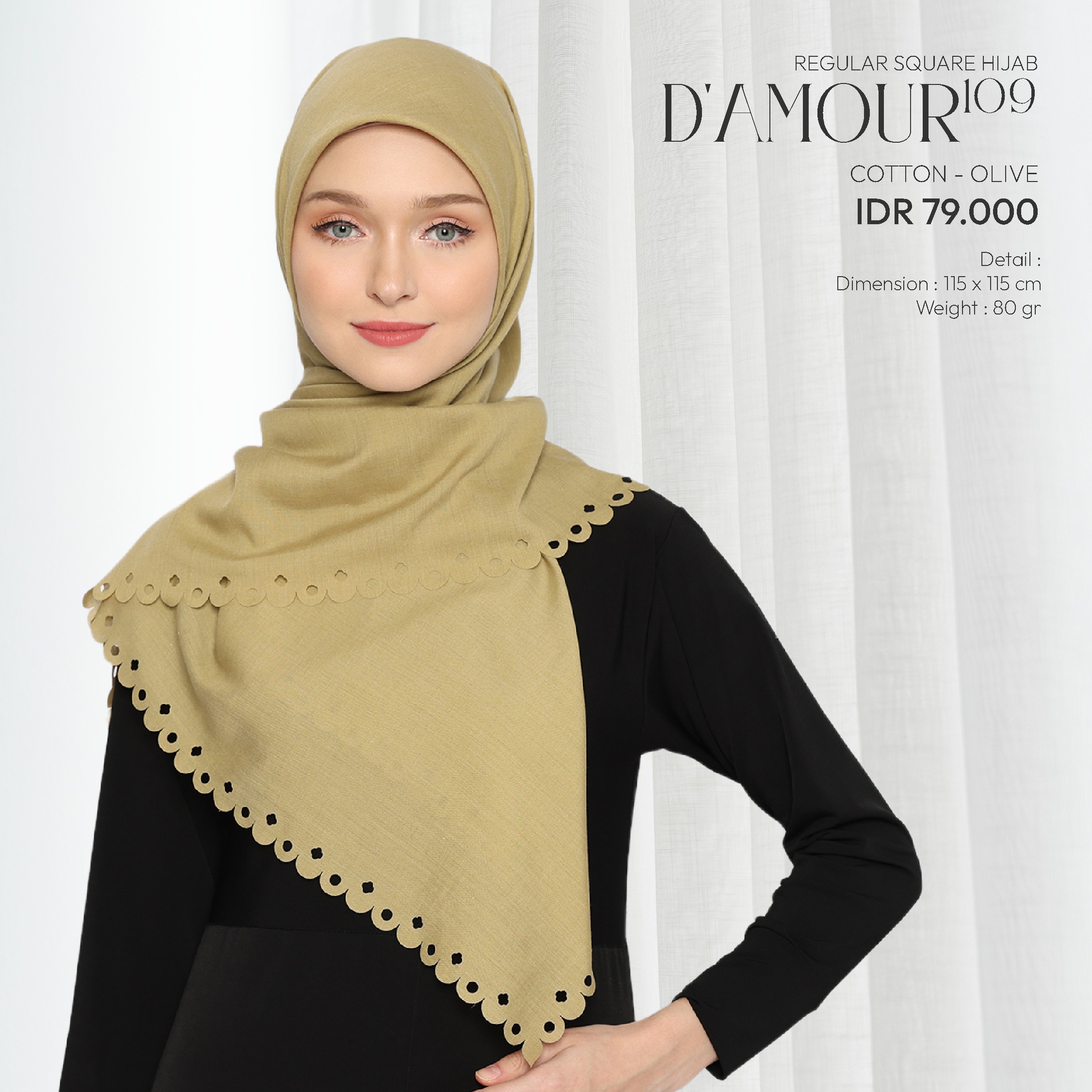 Tatuis Square Hijab Damour 109 Reguler