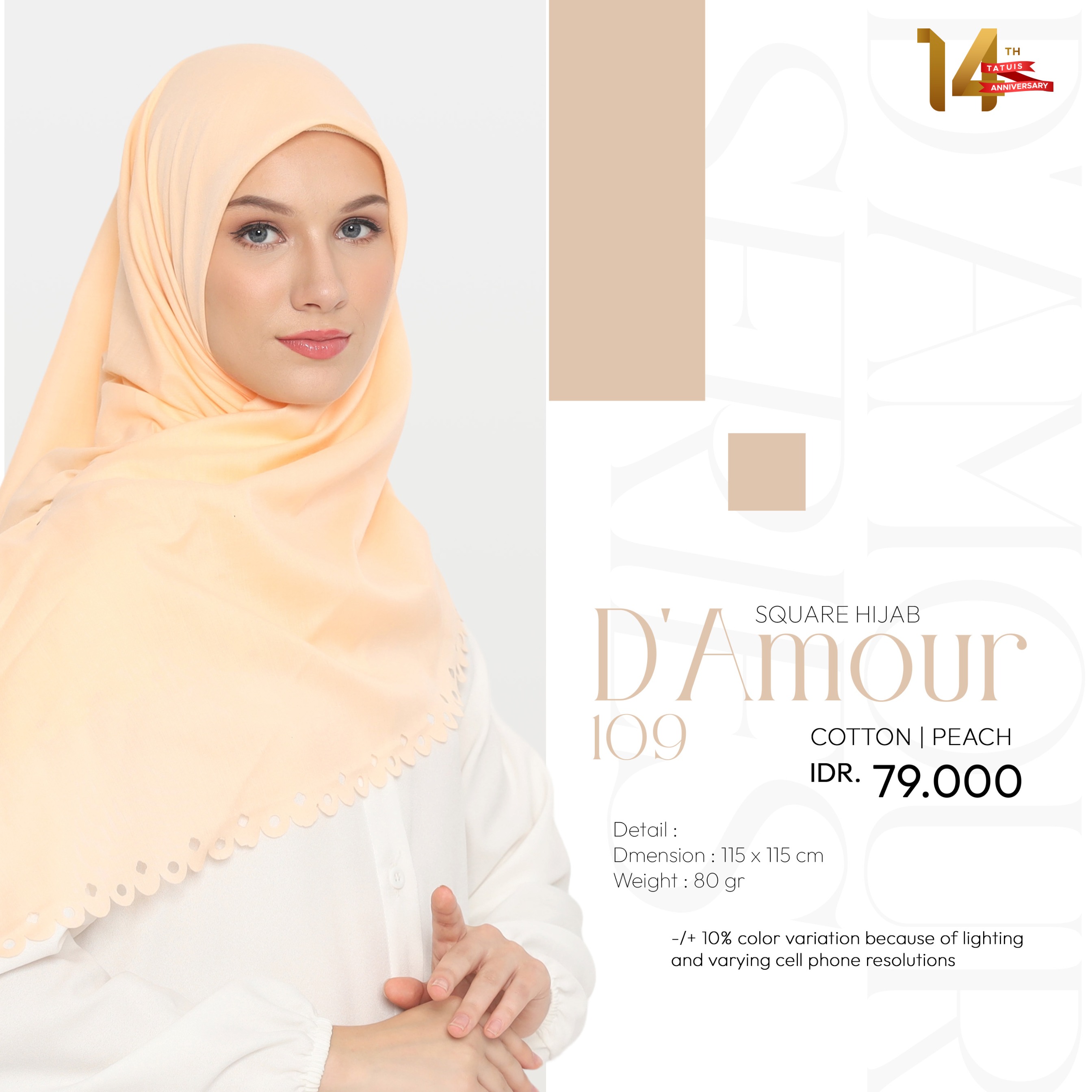 Tatuis Square Hijab Damour 109 Reguler