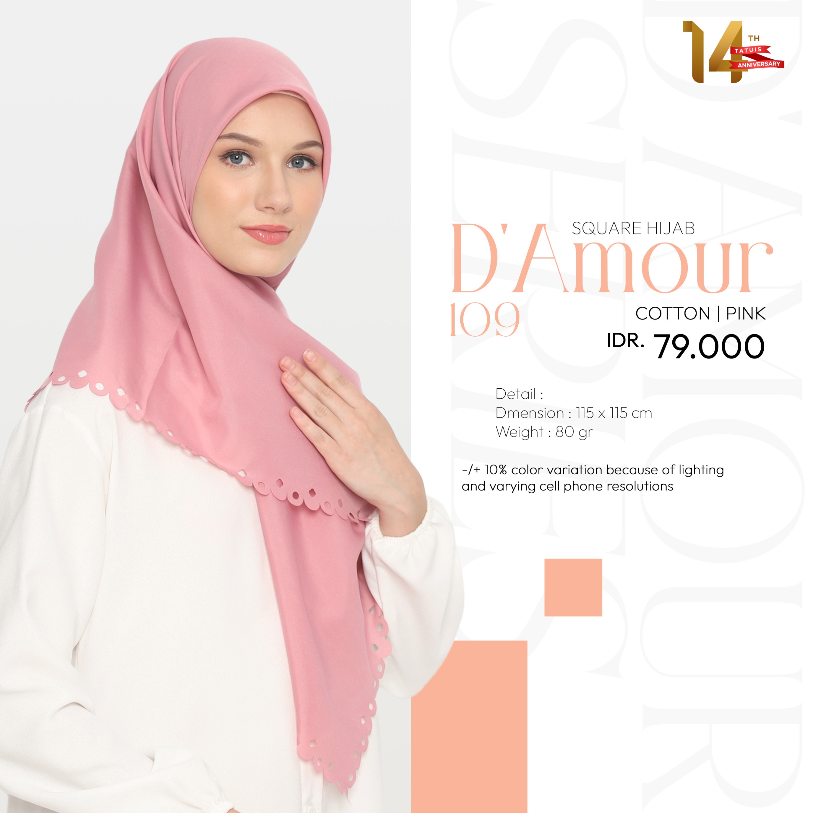Tatuis Square Hijab Damour 109 Reguler