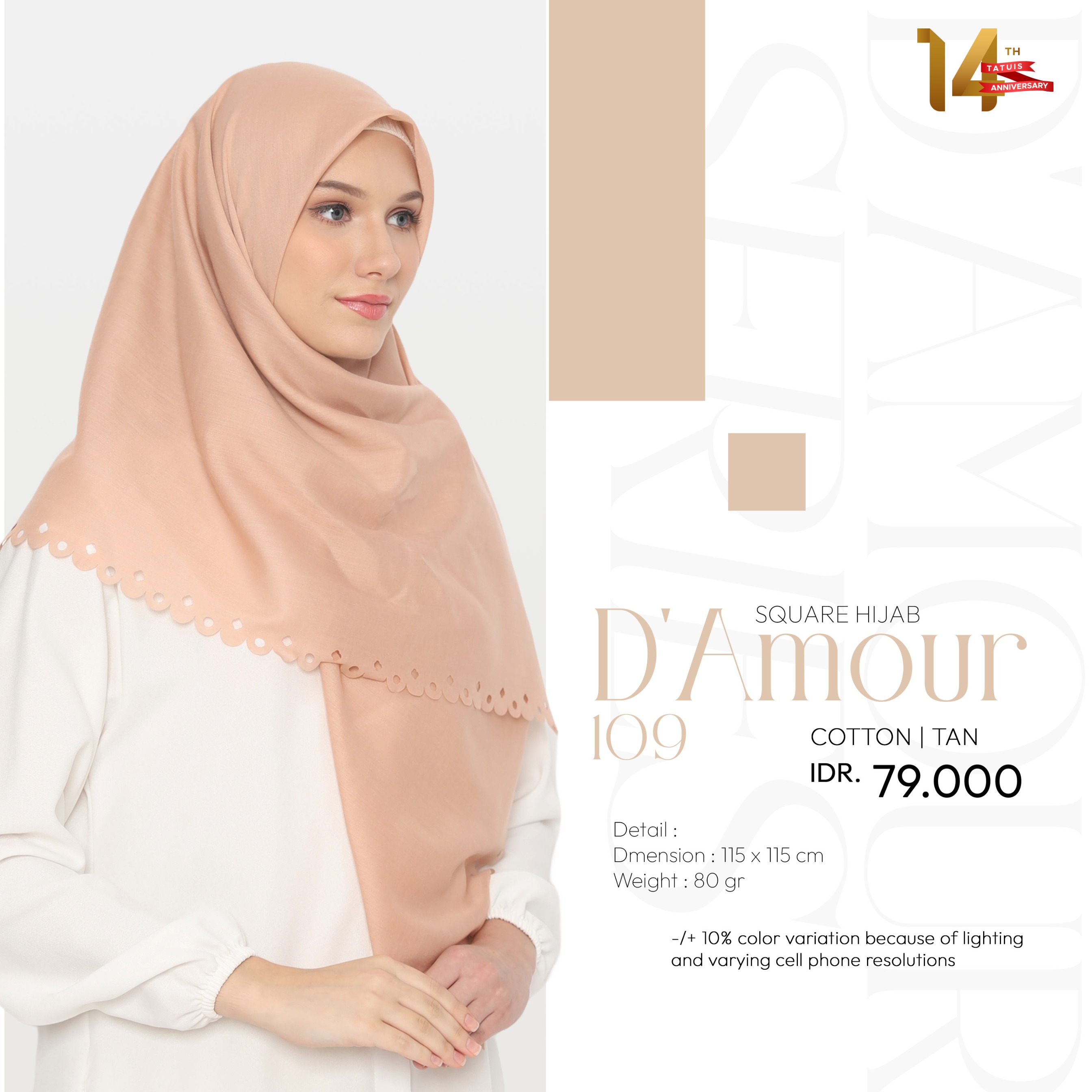 Tatuis Square Hijab Damour 109 Reguler